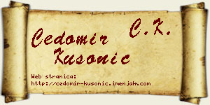 Čedomir Kusonić vizit kartica